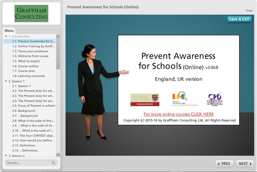 Prevent Awareness for Schools (Online)